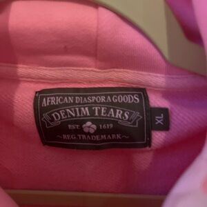 Pink & White Denim Tears Hoodie